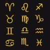 Glyph symbols of the zodiac signs